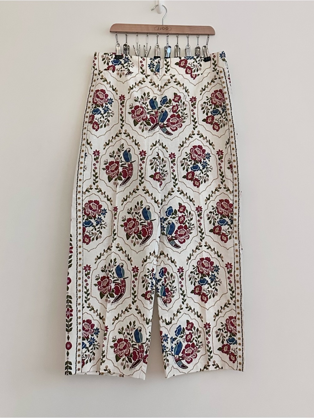 Sezane x Farm Rio Linen Cotton Tiago Pants in Romantic Garden